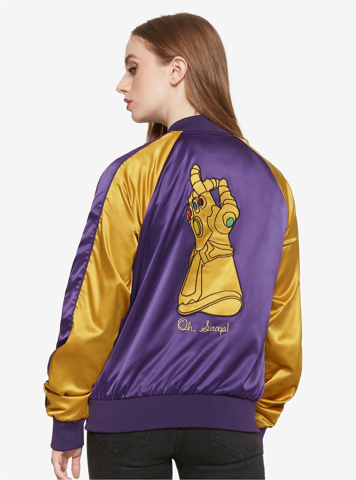 Marvel Avengers Thanos Oh Snap! Satin Bomber Jacket, , alternate