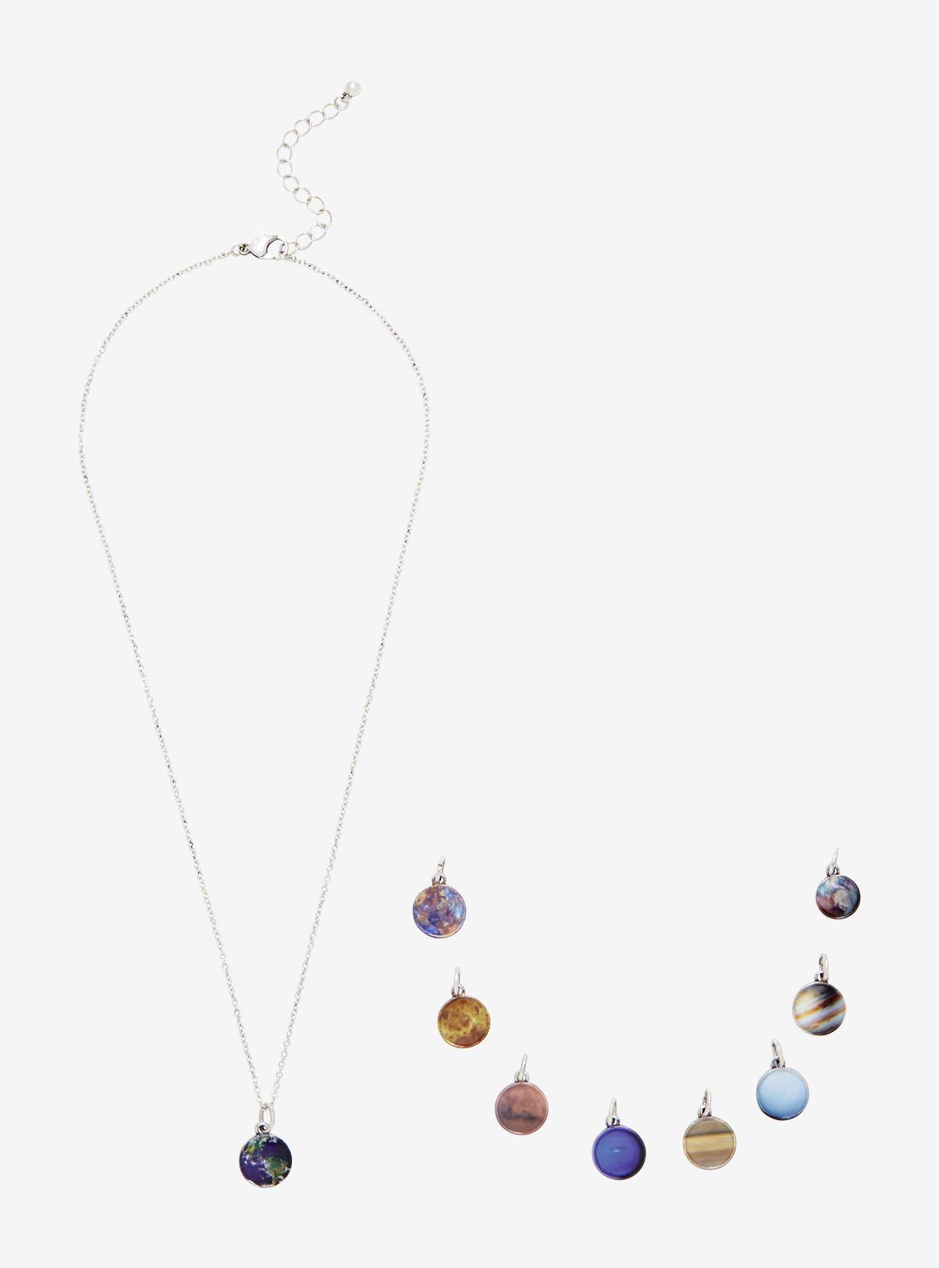 Solar System Planetary Interchangeable Charm Necklace, , alternate