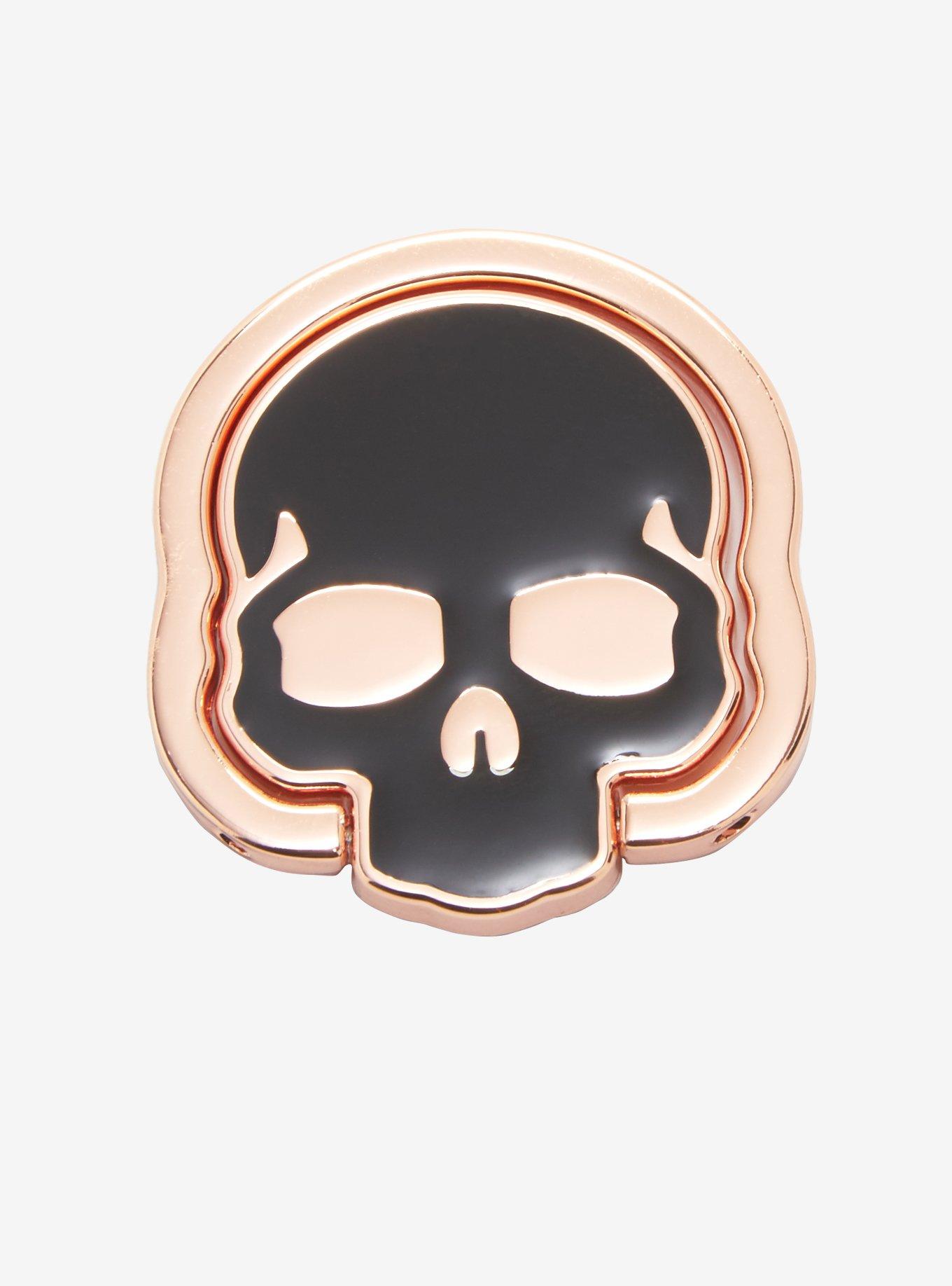 Rose Gold Skull Ring Phone Grip & Stand, , alternate