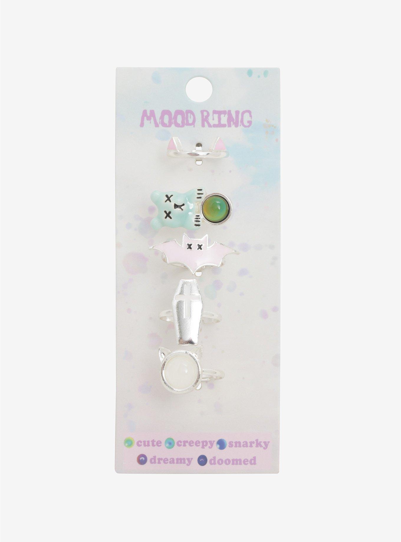 Pastel Goth Mood Ring Set, , alternate