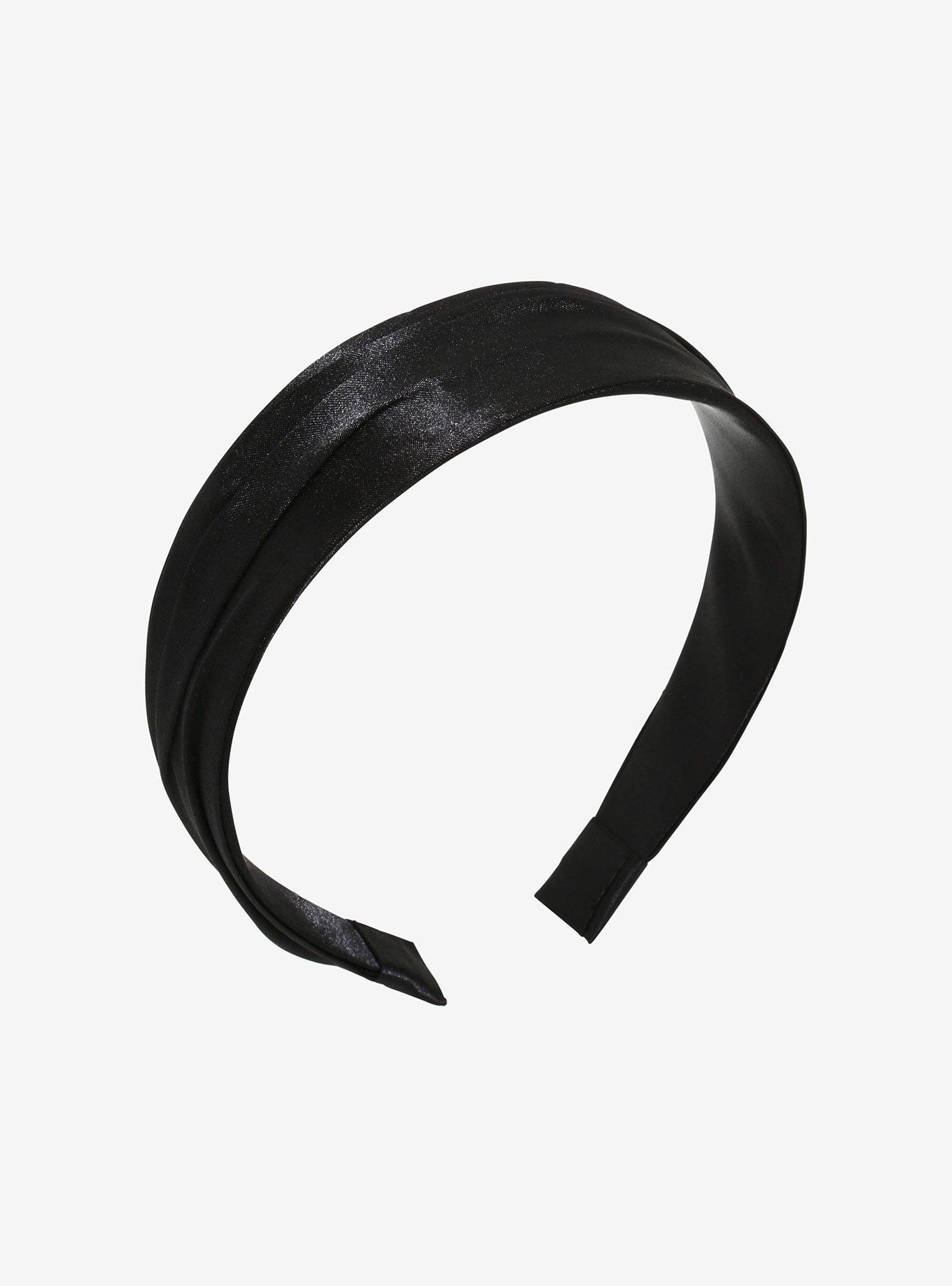 Black Satin Headband, , alternate