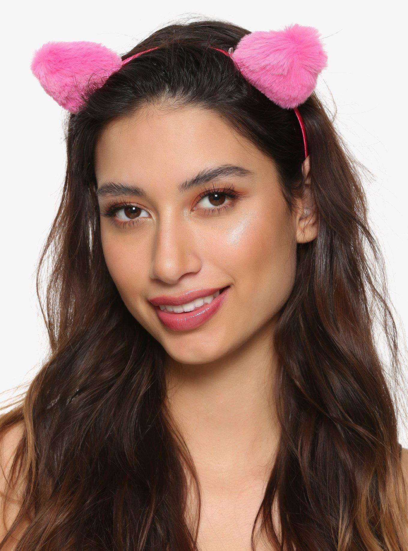 Plush Cat Ear Headband Set, , alternate