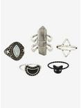 Black Cat Moon Crystal Ring Set, , alternate