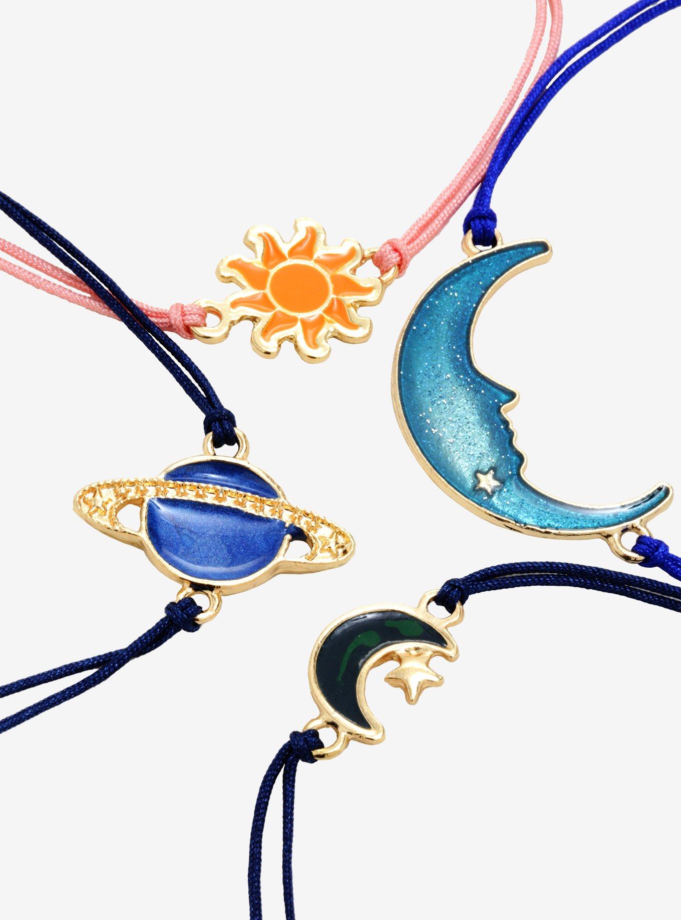 Sun & Moon Cord Bracelet Set, , alternate