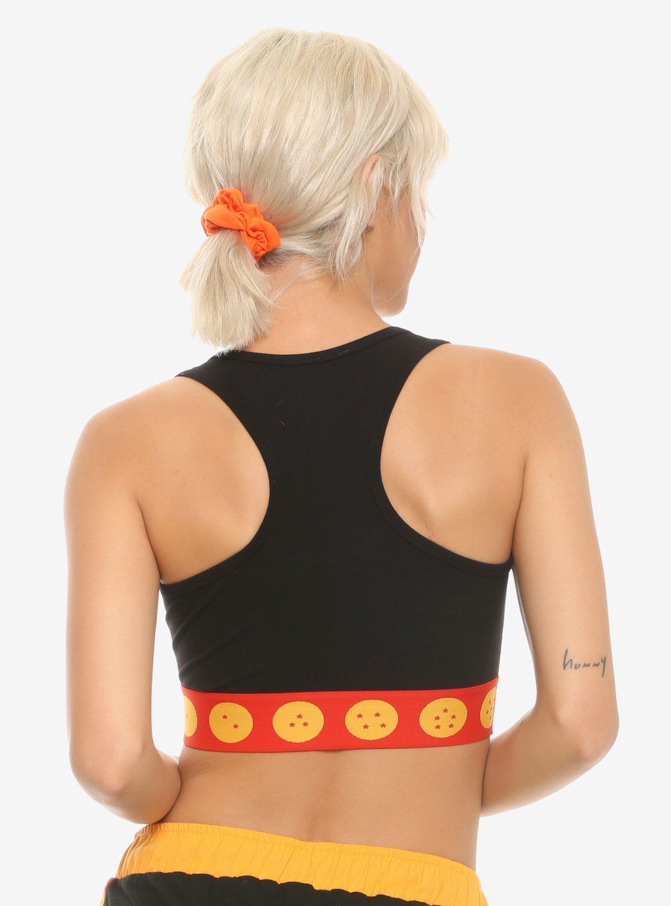 Dragon Ball Z Black Dragon Balls Sports Bra, BLACK, alternate