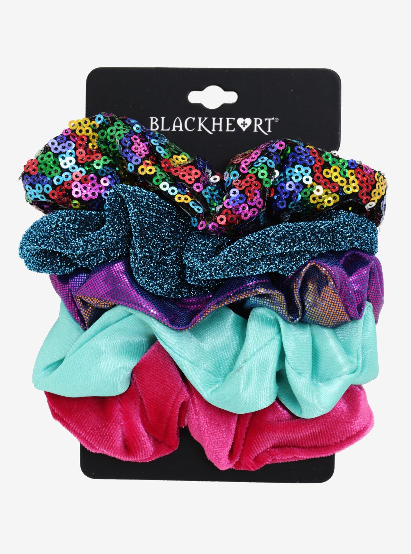 Blackheart 80s Rainbow Scrunchie Set, , alternate