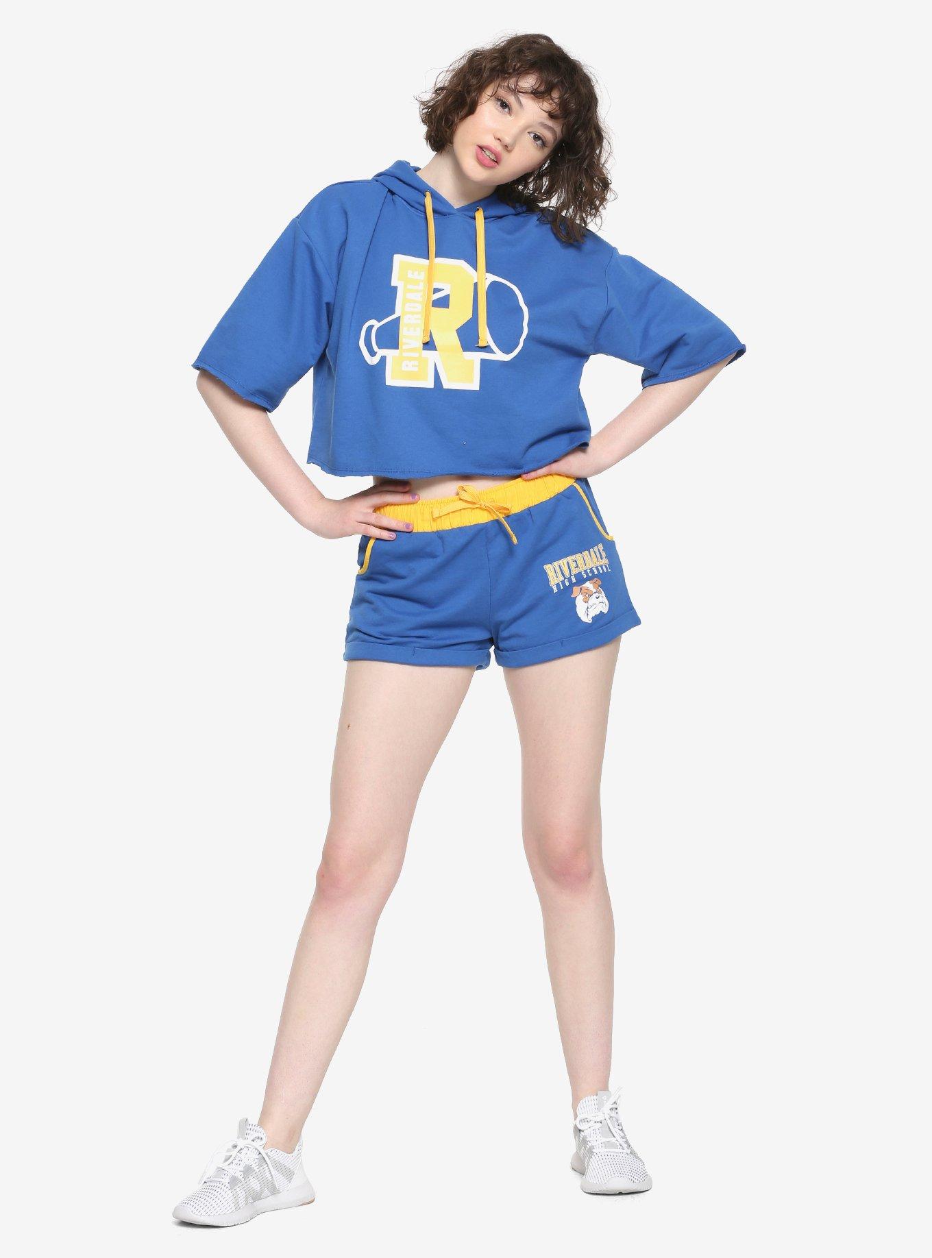 Riverdale Varsity Girls Crop Hoodie Hot Topic Exclusive, , alternate