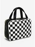 Black & White Checkered Makeup Bag Set, , alternate