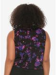 Galaxy Tie-Front Girls Woven Button-Up Plus Size, , alternate