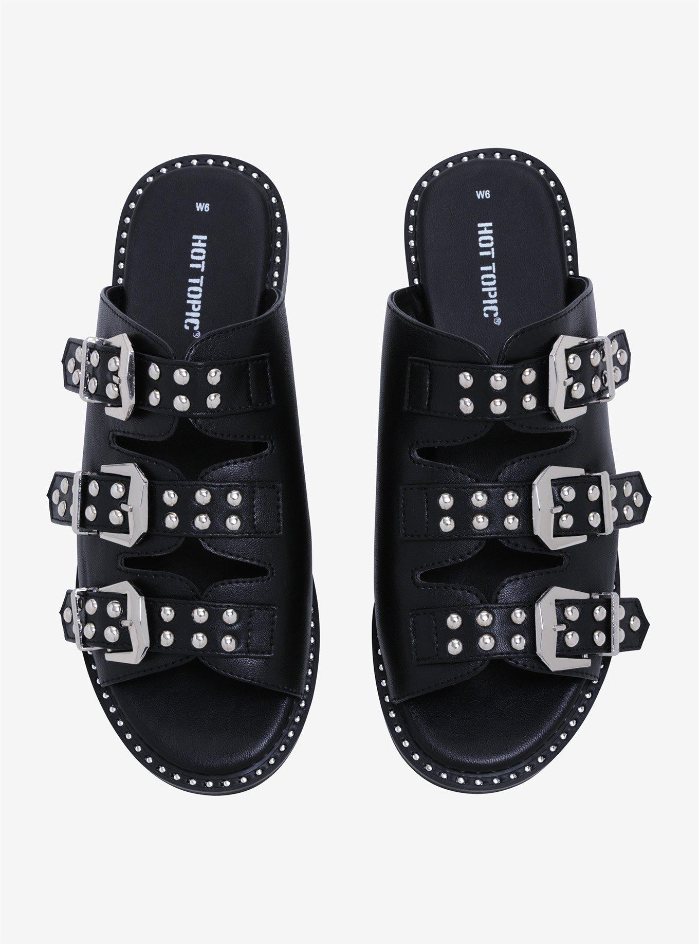 Studded Buckle Sandals
