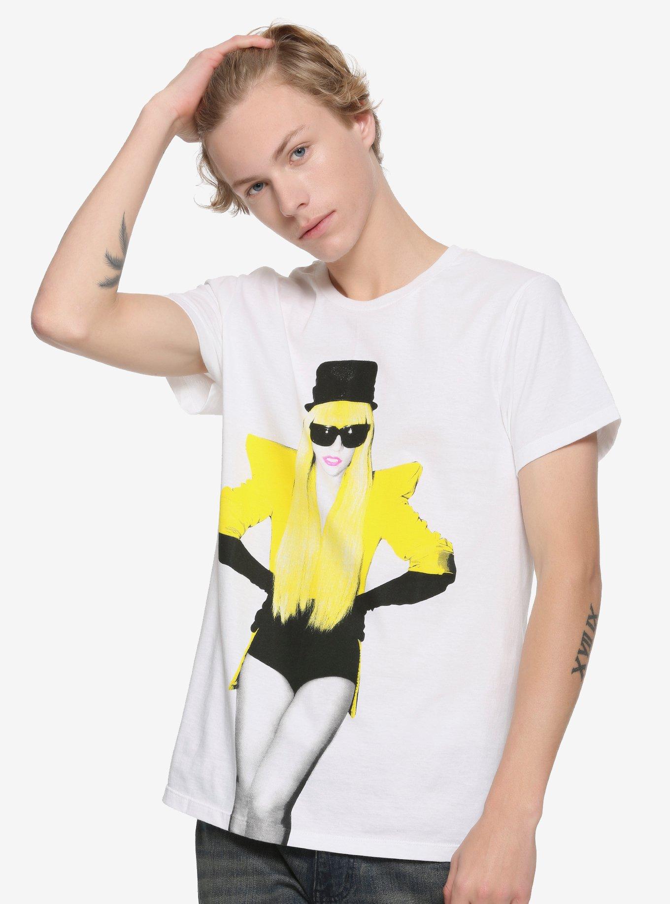 Lady Gaga Pop Yellow Photo T-Shirt, , alternate