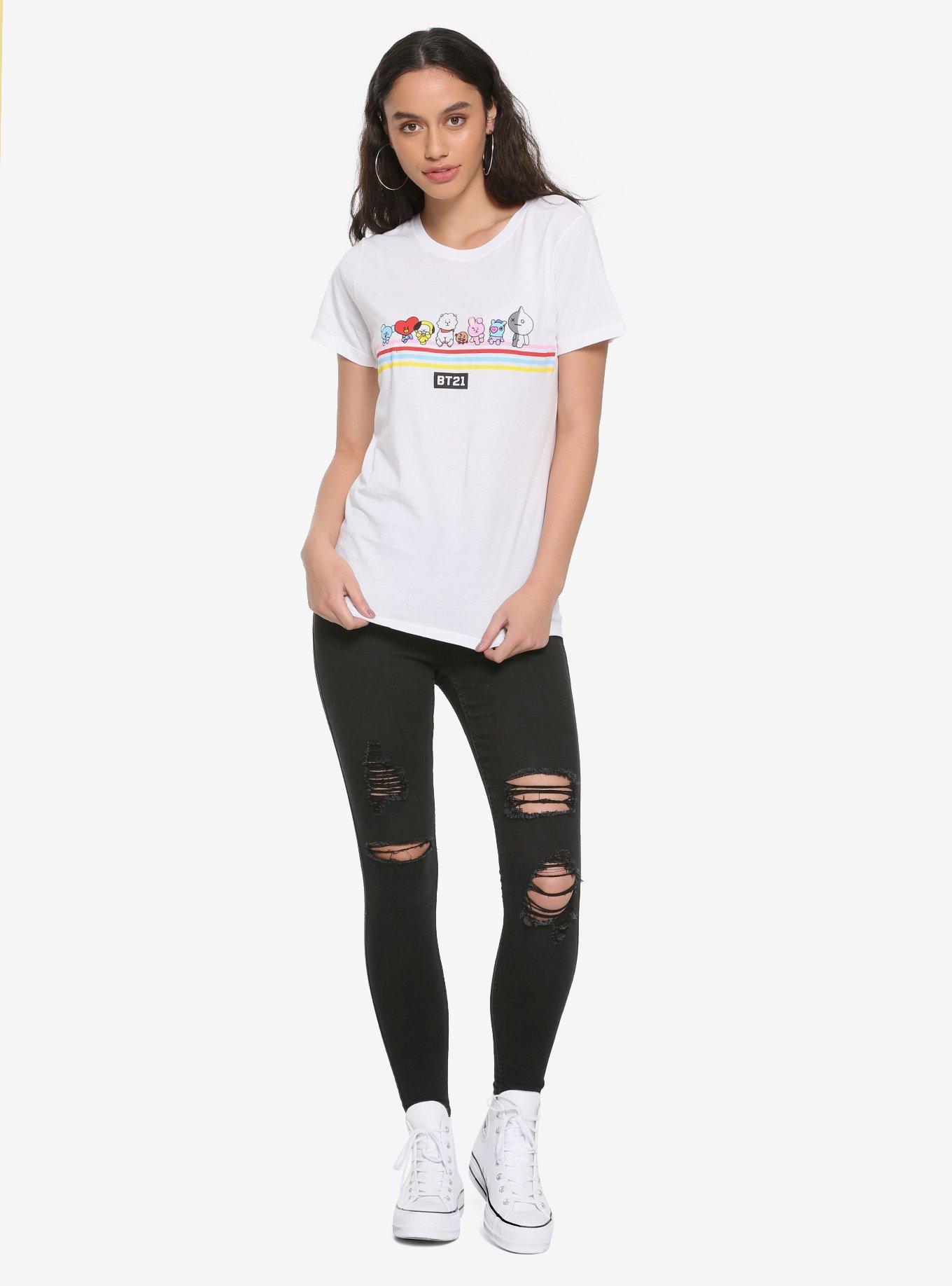 BT21 Stripes Girls T-Shirt, MULTI, alternate