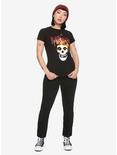 Misfits Flame Skull Girls T-Shirt, BLACK, alternate