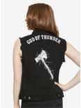 Her Universe Marvel Avengers Thor God Of Thunder Girls Denim Vest, , alternate