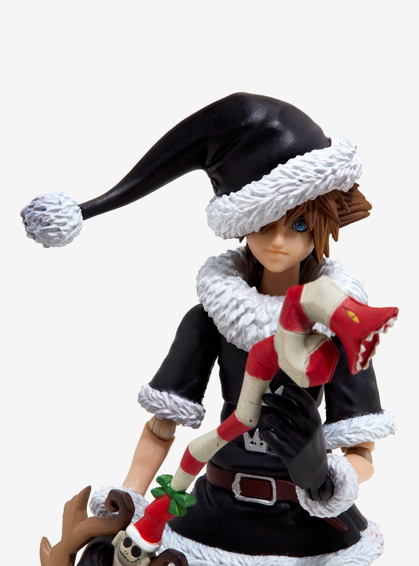 Disney Kingdom Hearts II Bring Arts Sora Christmas Town Action Figure, , alternate