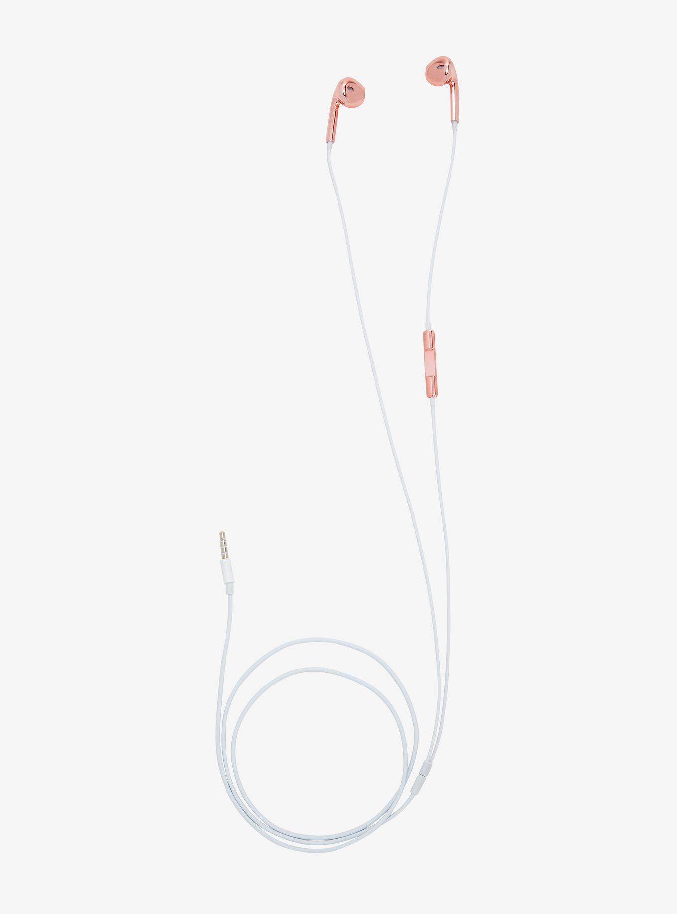 Rose Gold Metallic Earbuds, , alternate