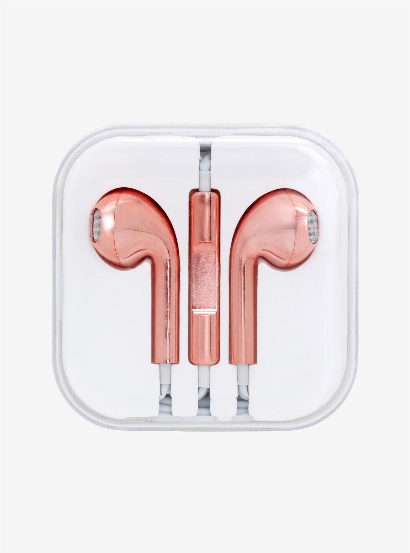 Rose Gold Metallic Earbuds, , alternate
