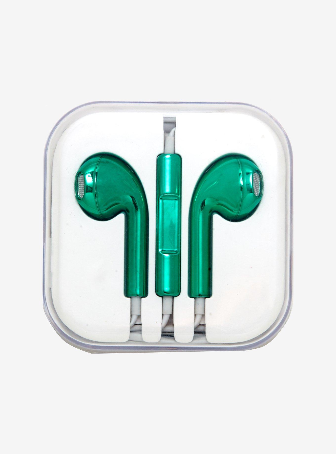 Teal Metallic Earbuds, , alternate