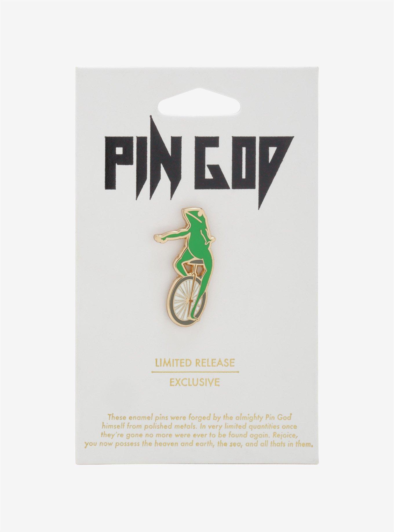 Pin God Frog Unicycle DAT BOI Enamel Pin, , alternate