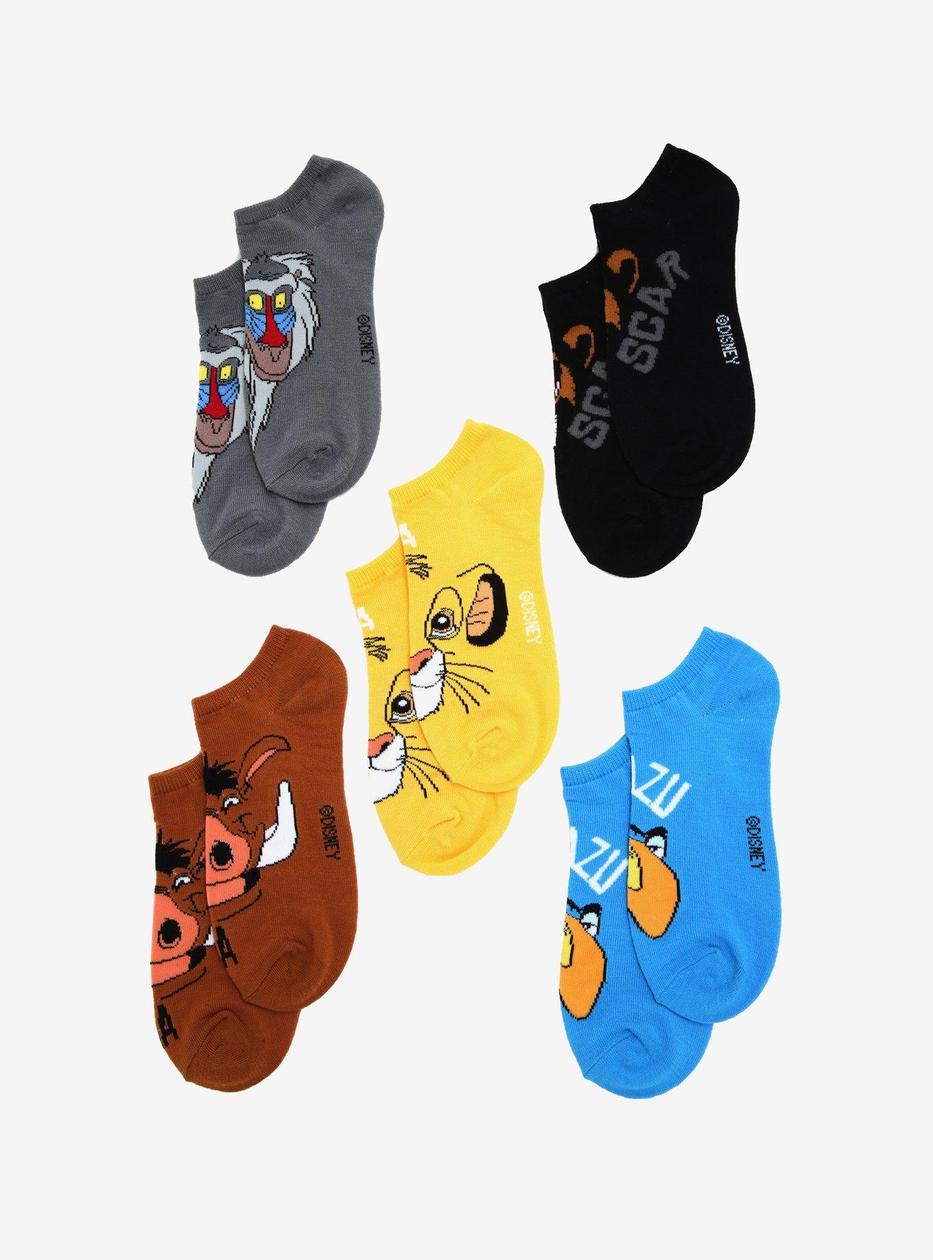 Disney The Lion King Characters Ankle Socks 5 Pair, , alternate