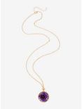Dried Purple Daisy Necklace, , alternate