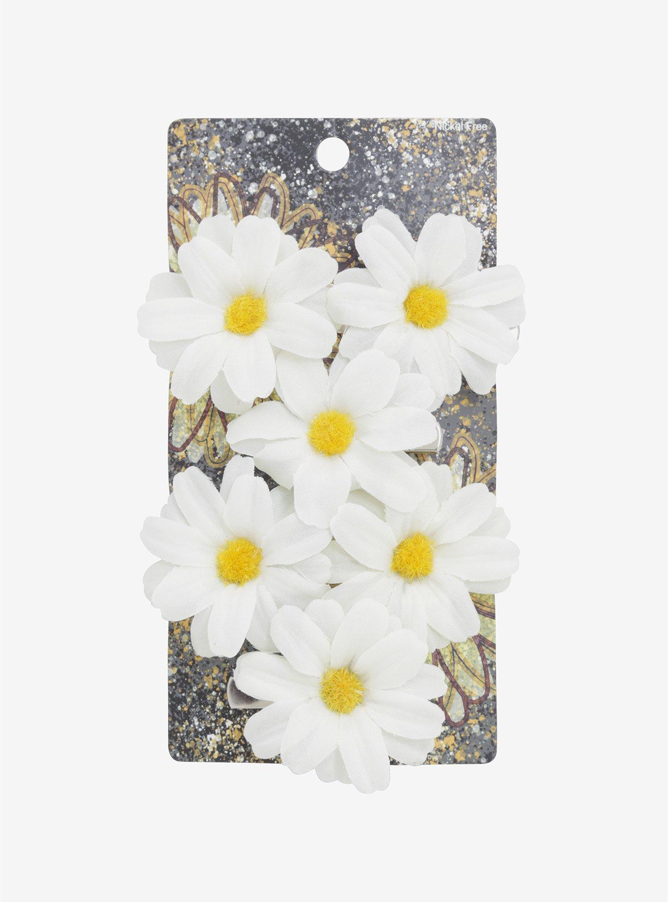Daisy Flower Hair Clips, , alternate