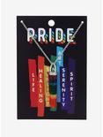 Pride Rainbow Crystal Necklace, , alternate
