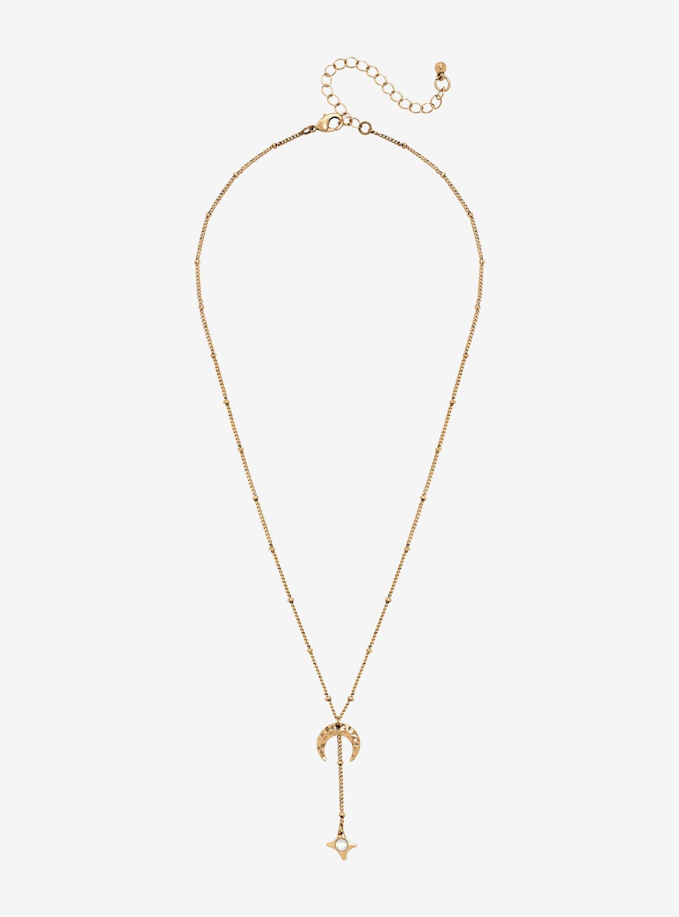 Dream Dainty Moon & Star Necklace, , alternate