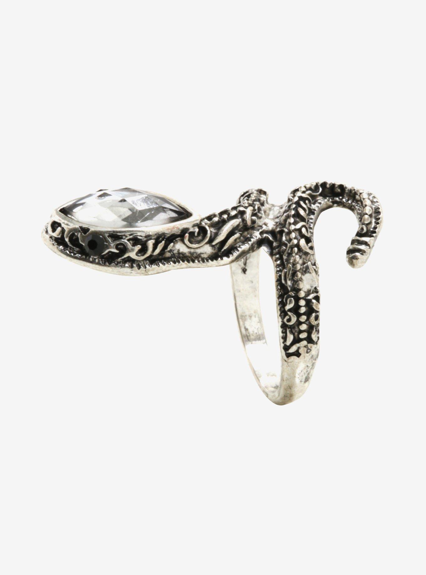 Snake Ring With Stone, , alternate