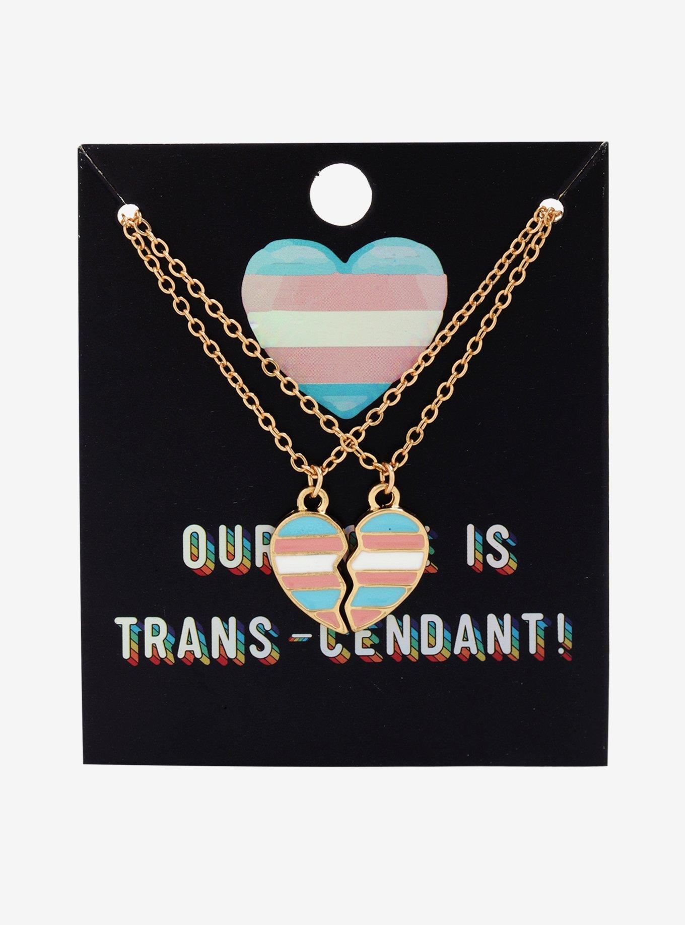 Our Love Is Trans-cendant Best Friend Necklace Set, , alternate