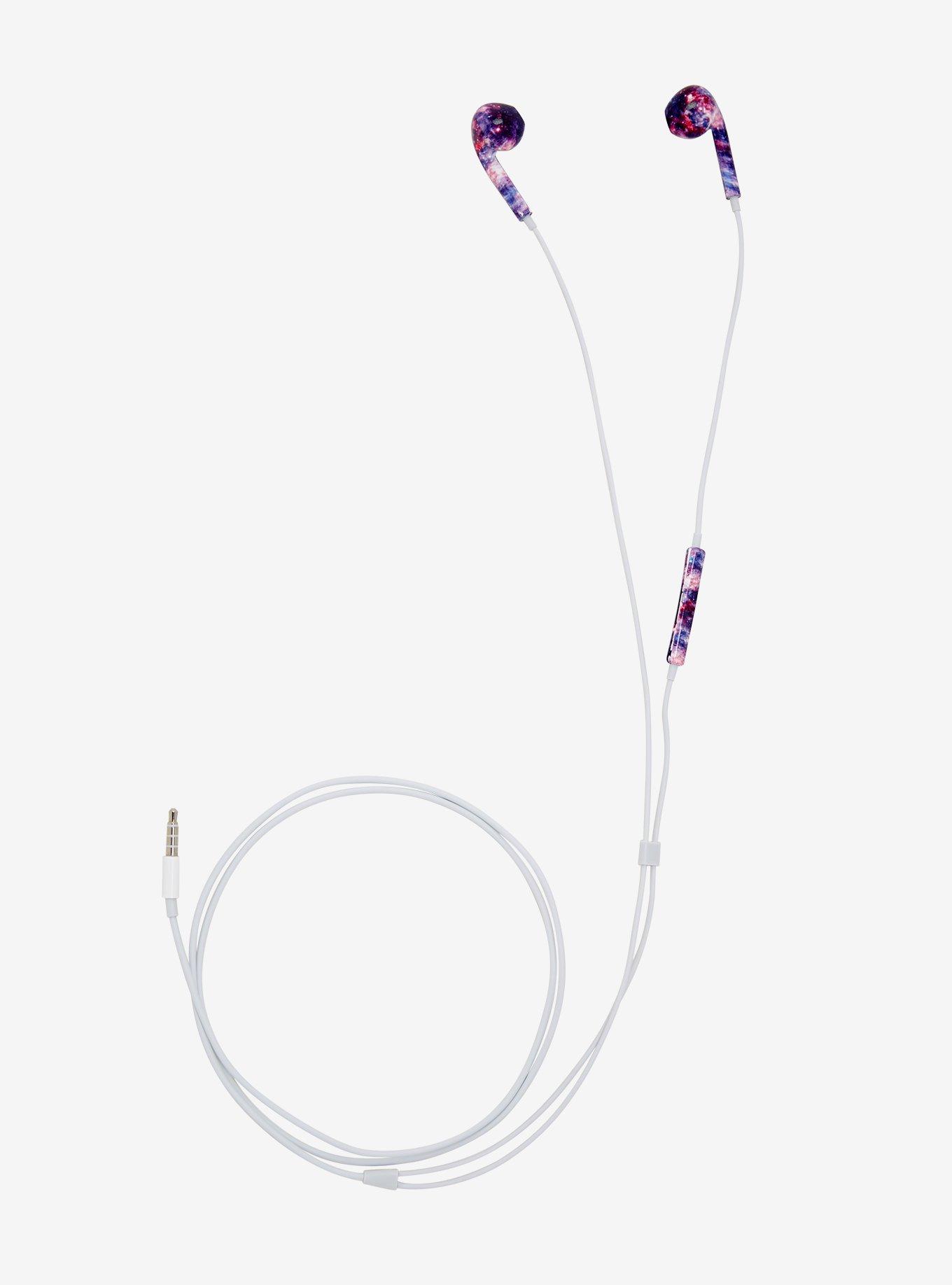 Purple Pink Galaxy Earbuds, , alternate