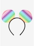 Disney Minnie Mouse Rainbow Glitter Ears Headband, , alternate