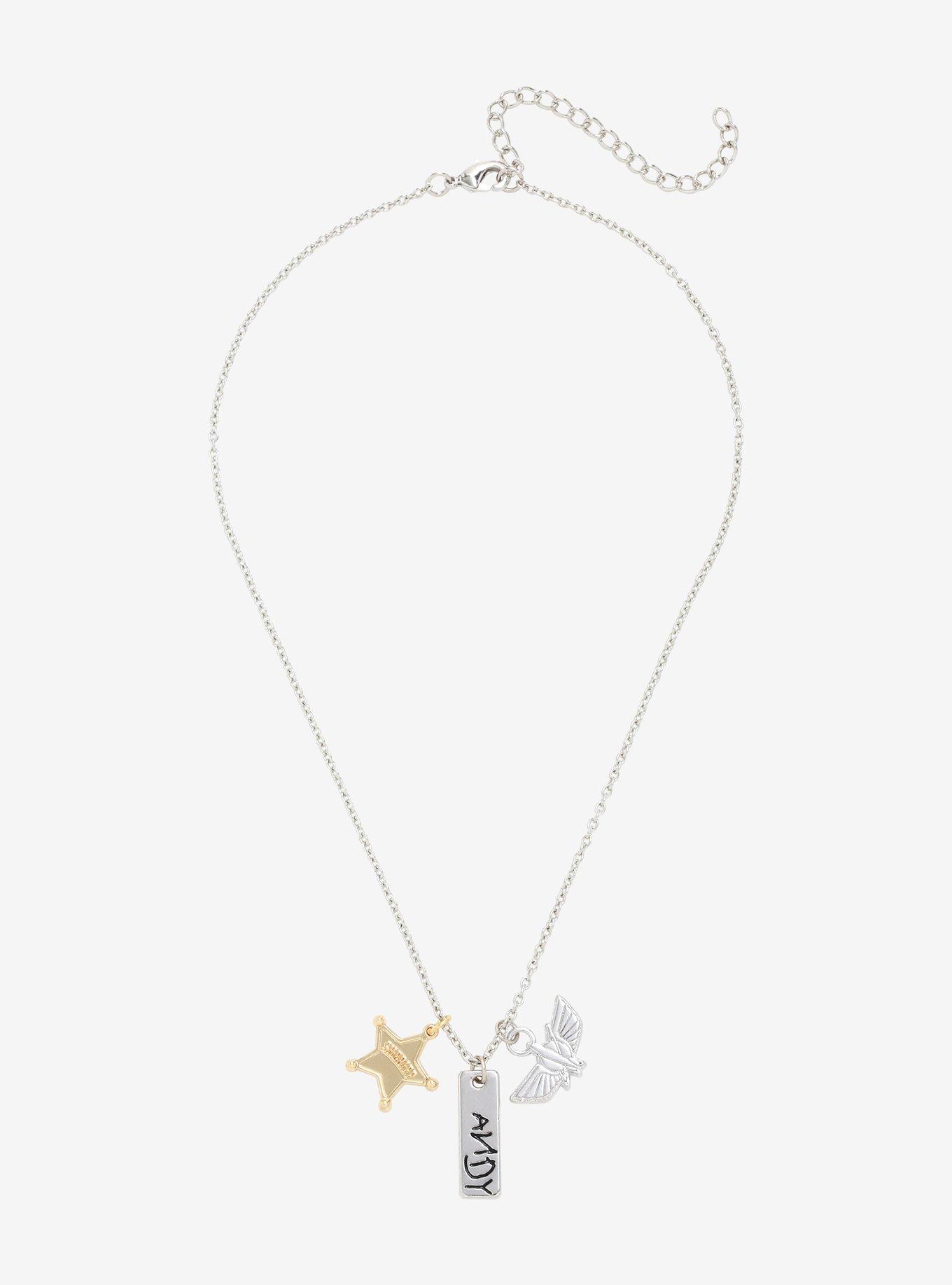 Disney Pixar Toy Story Woody & Buzz Dainty Necklace, , alternate