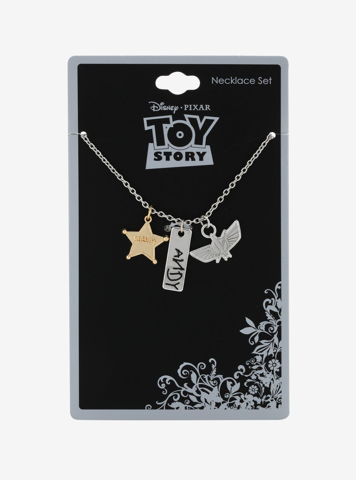 Disney Pixar Toy Story Woody & Buzz Dainty Necklace, , alternate