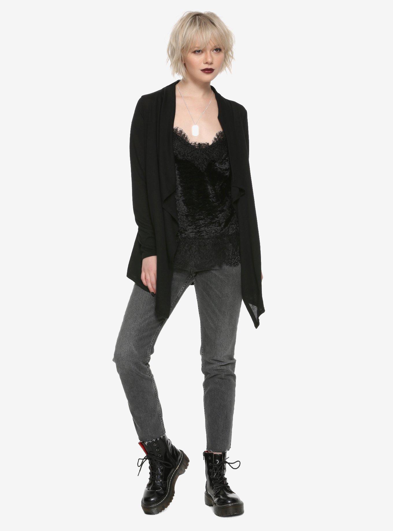 Bat Wings Back Girls Flyaway Cardigan, , alternate