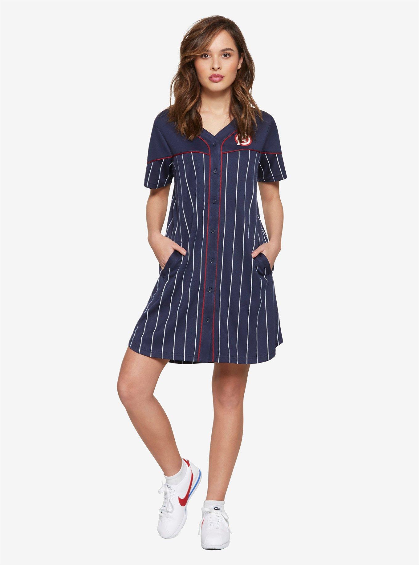 Marvel Avengers Captain America Baseball T-Shirt Dress, , alternate