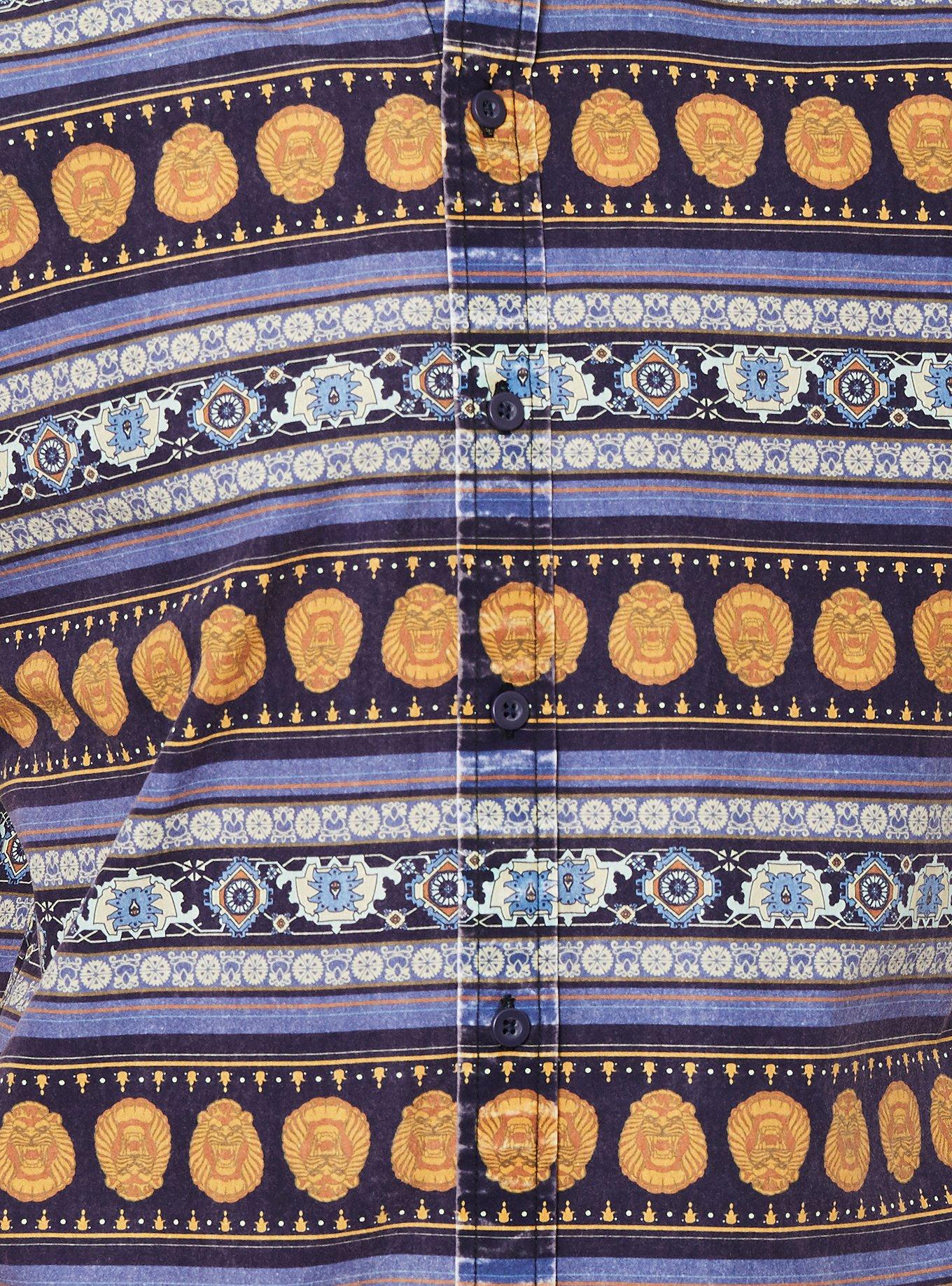 Our Universe Disney Aladdin Magic Carpet Woven Button-Up, , alternate