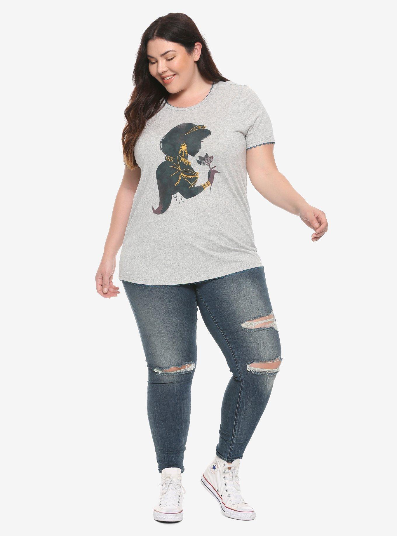 Disney Aladdin Jasmine Lace Trim T-Shirt Plus Size, , alternate