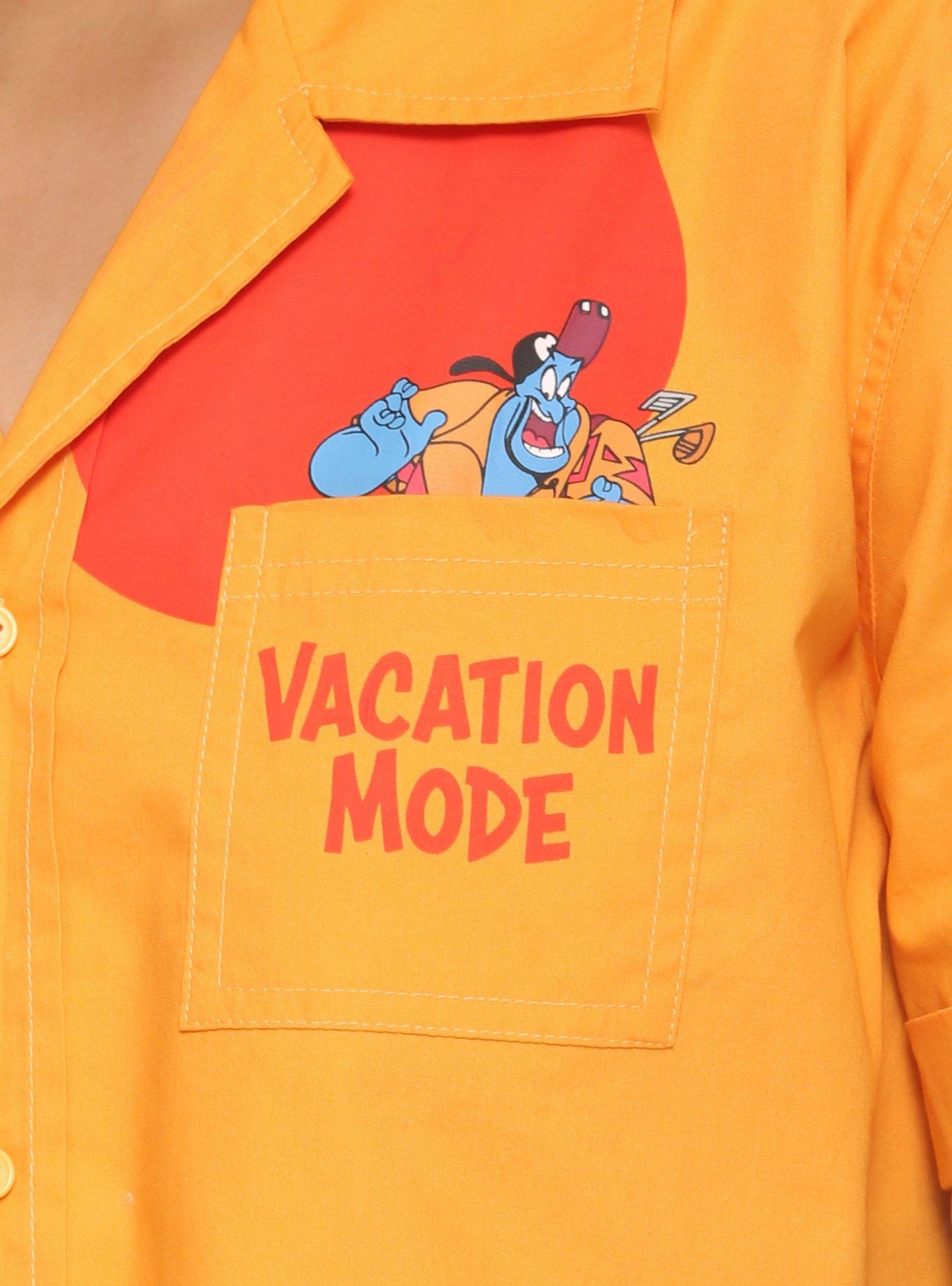 Disney Aladdin Genie Vacation Tie Front Woven Button-Up Top, , alternate