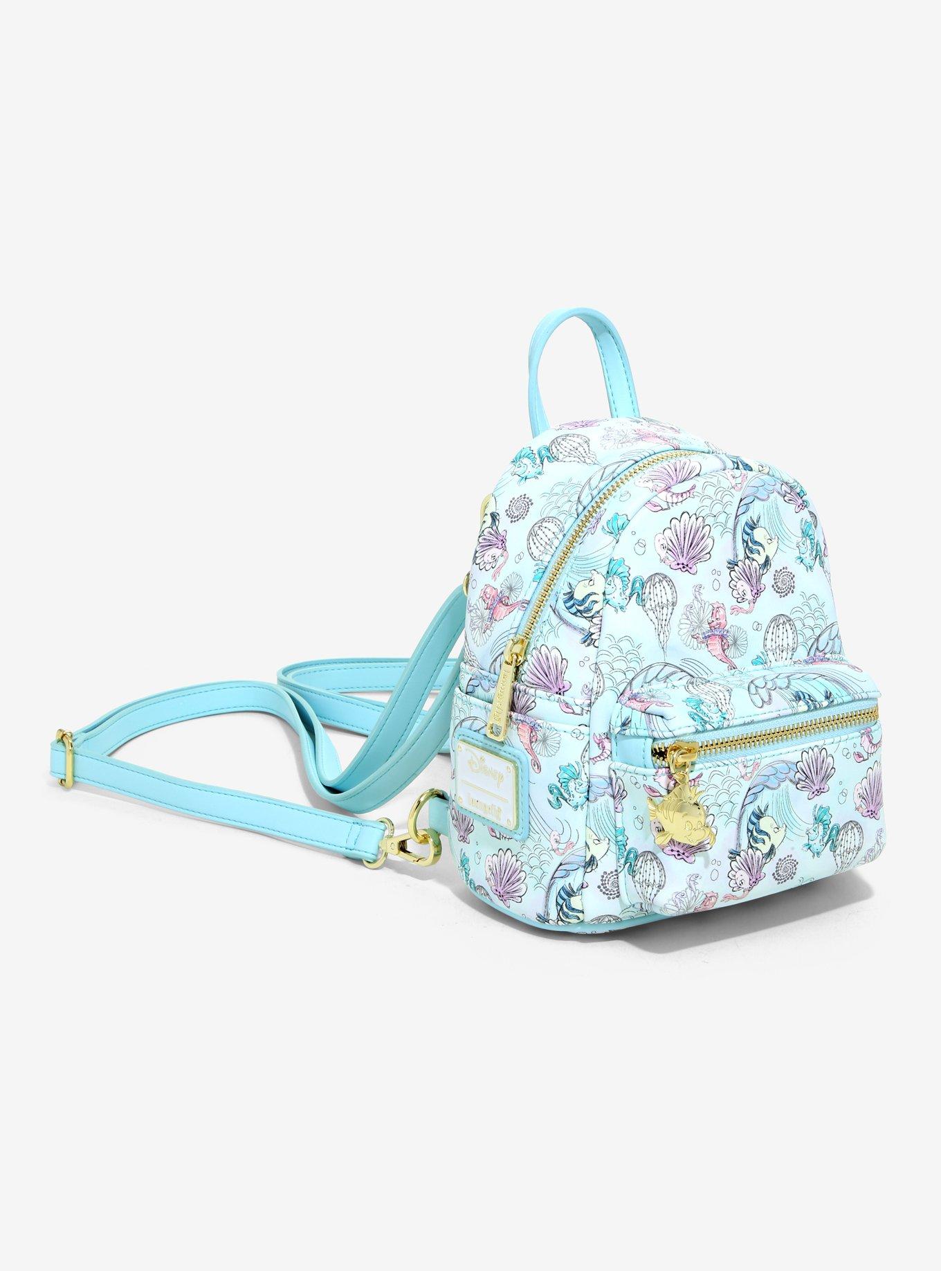 Loungefly Disney The Little Mermaid Watercolor Under the Sea Micro Mini Backpack - BoxLunch Exclusive, , alternate