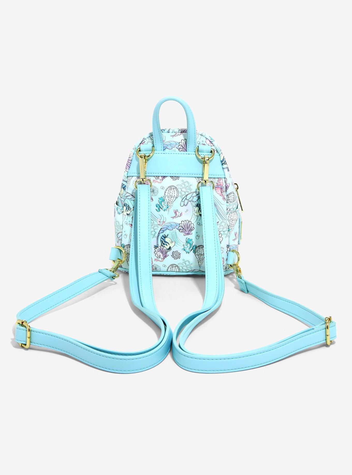 Loungefly Disney The Little Mermaid Watercolor Under the Sea Micro Mini Backpack - BoxLunch Exclusive, , alternate