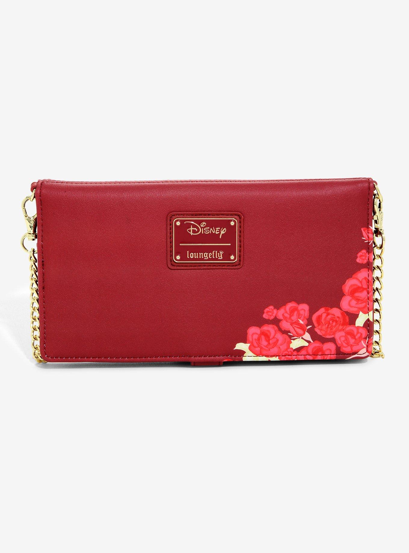 Loungefly Disney Beauty and the Beast Belle Roses Crossbody Wallet - BoxLunch Exclusive, , alternate