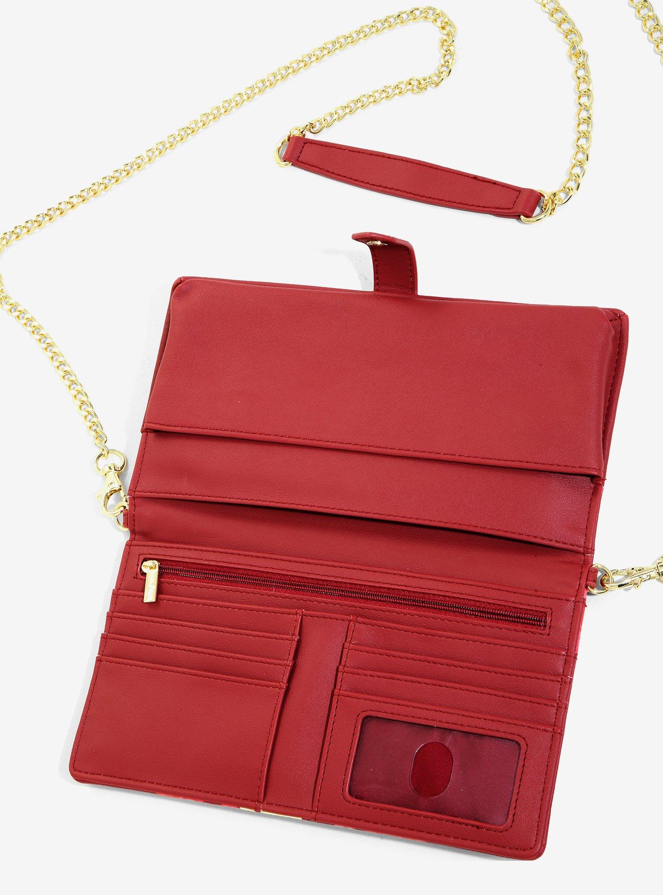 Loungefly Disney Beauty and the Beast Belle Roses Crossbody Wallet - BoxLunch Exclusive, , alternate