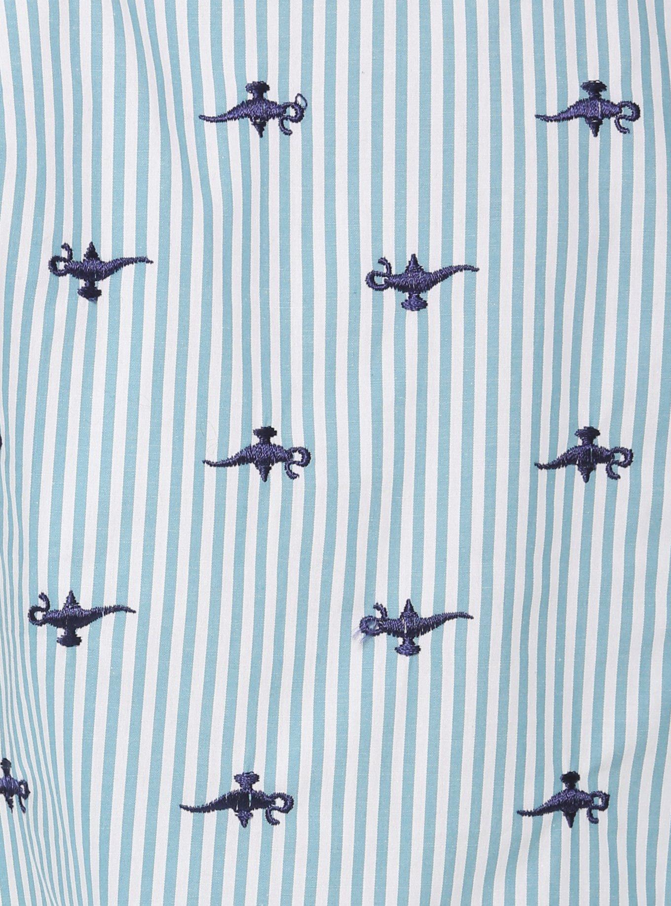 Disney Aladdin Genie's Lamp Striped Tie Front Button-Up, , alternate