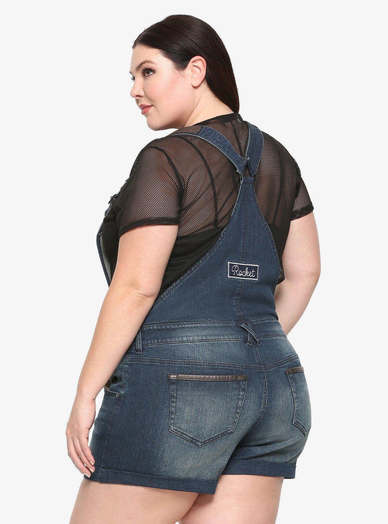 Marvel Avengers Rocket Raccoon Shortalls Plus Size, , alternate