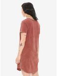 Friday The 13th Jason Lives Mineral Wash T-Shirt Dress, RED, alternate