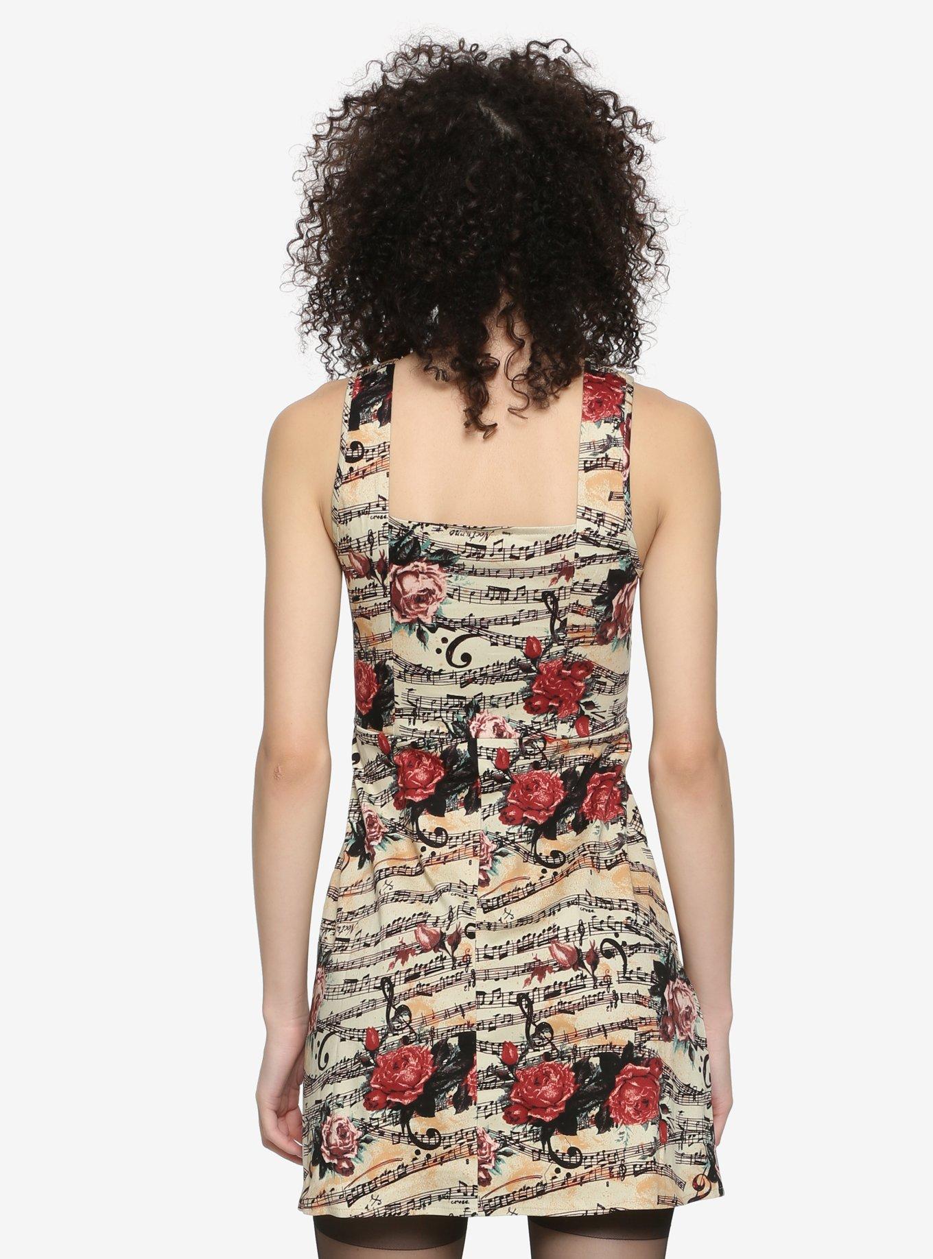 Floral Sheet Music Dress, MUSIC FLORAL, alternate