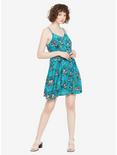 Teal Floral Button-Front Dress, FLORAL, alternate