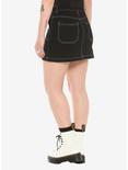 Black Utility Mini Skirt, BLACK, alternate
