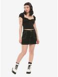 Black Utility Mini Skirt, BLACK, alternate